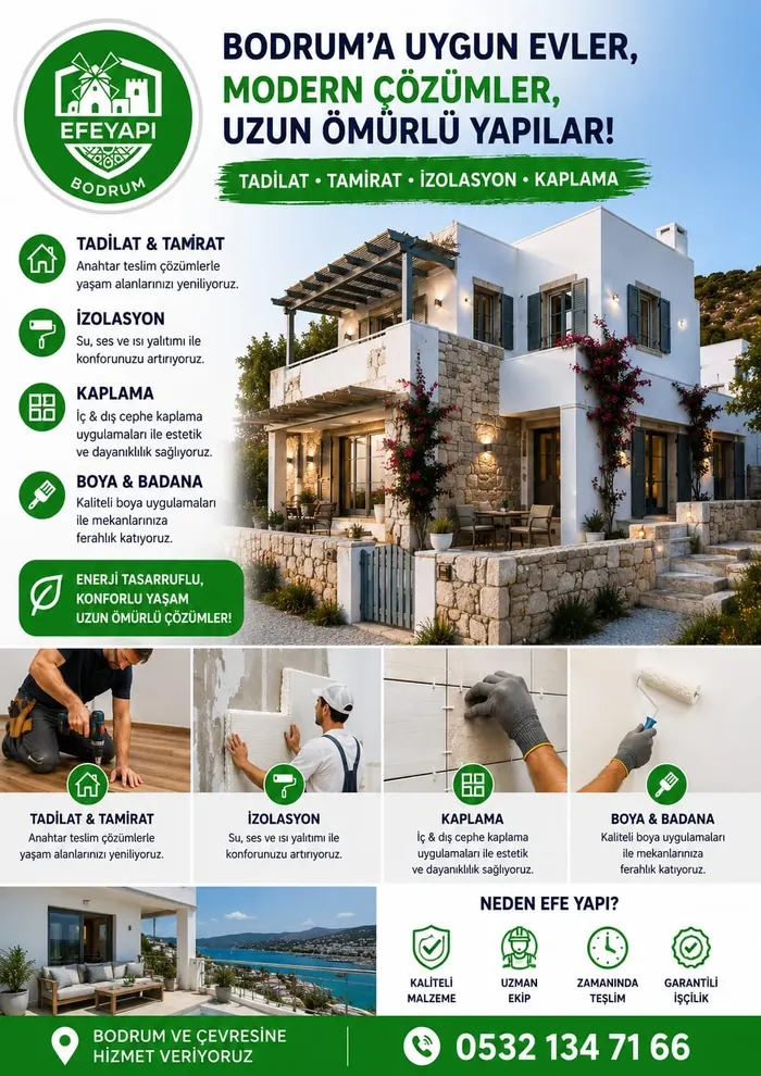 Efe Yapı Bodrum proje ve uygulama görseli 2 — su yalıtımı, izolasyon ve tadilat