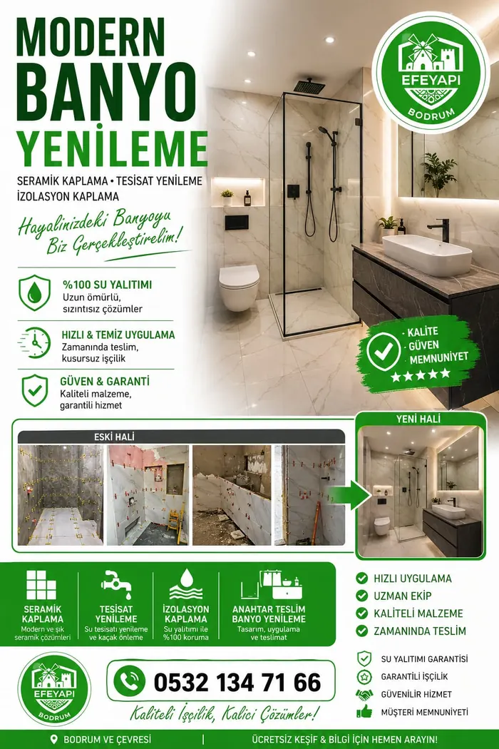 Efe Yapı Bodrum proje ve uygulama görseli 8 — su yalıtımı, izolasyon ve tadilat